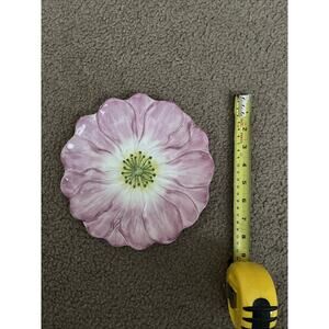 Vietri Viola Pansy Dessert Salad Plate Pink Vintage. Made in Italy